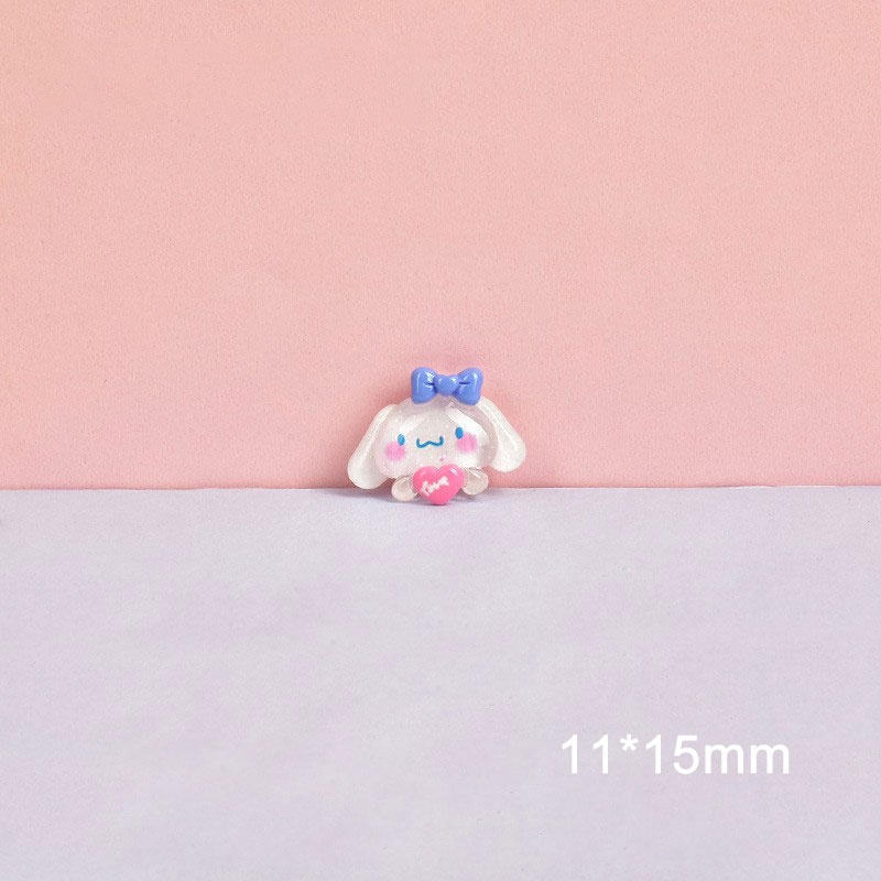 20 Phụ kiện trang trí móng tay ROU BAO thiết kế động vật Sanrio 3D xinh xắn
