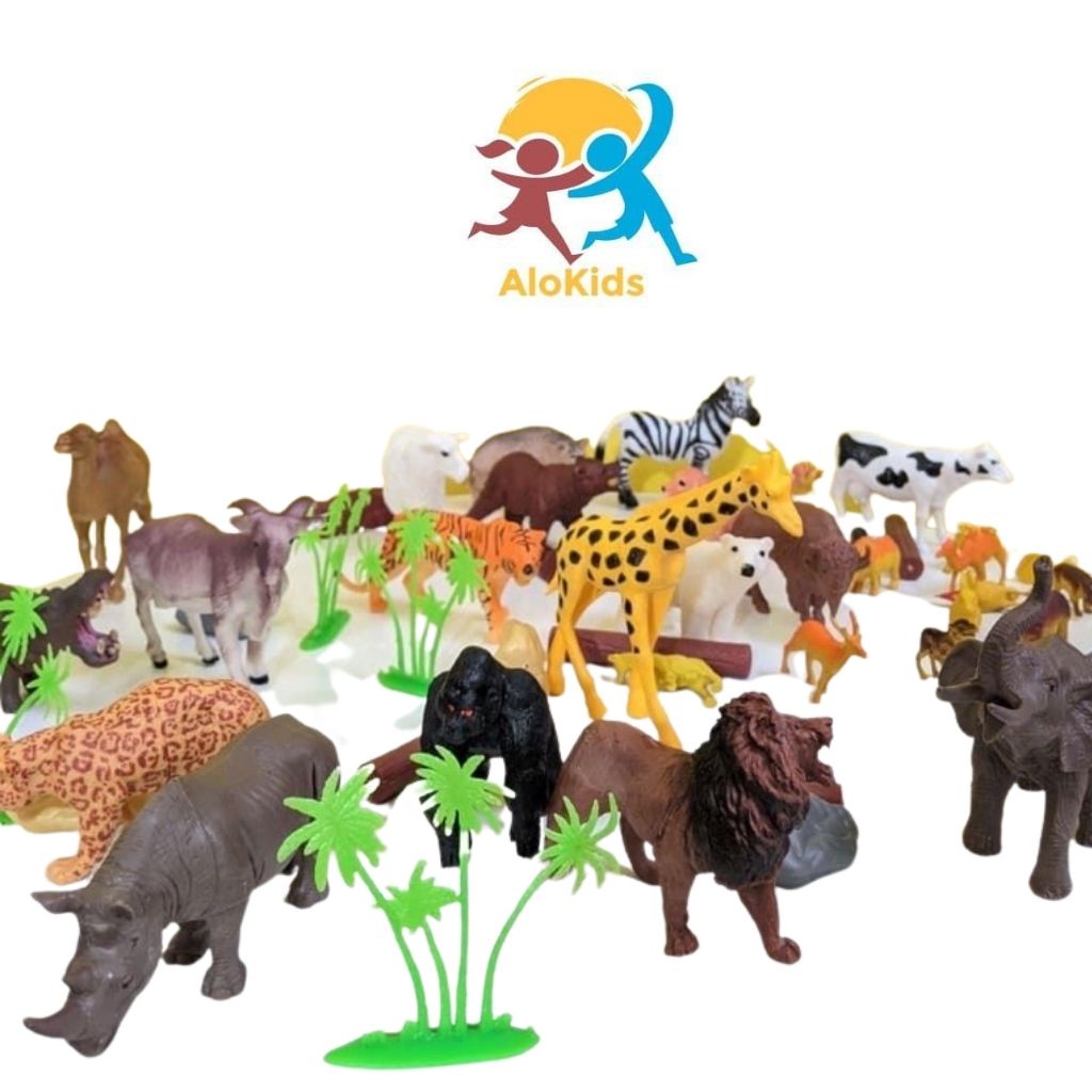 Đồ Chơi Động Vật Hoang Dã 58 Chi Tiết Giúp Bé Làm Quen Các Loài Động Vật An Toàn Cho Bé Khi Chơi Shop Alokidstb