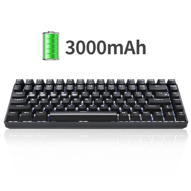 Bàn Phím Cơ không dây mini Đa kết nối RF84 Black Gaming cho máy tính