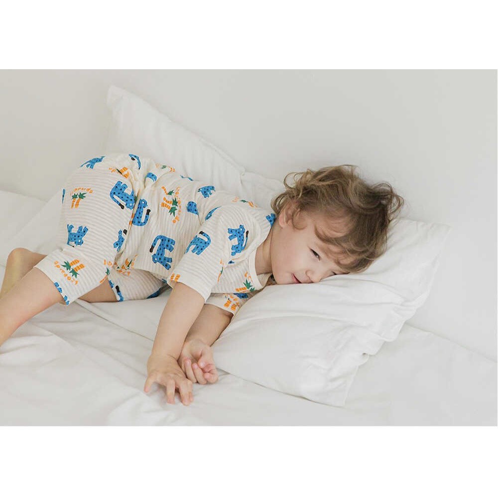 BỘ LỬNG CAO CẤP BÉ TRAI CỦA HÃNG CORDII, CHẤT COTTON GIẤY ORGANIC, MẪU CON BÁO XANH