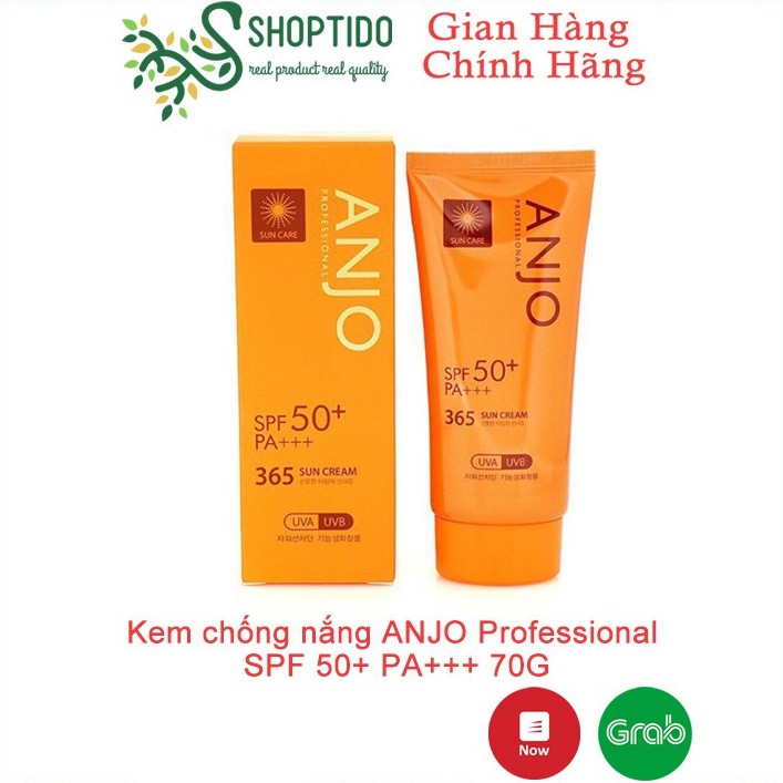 Kem Chống Nắng Anjo dưỡng ẩm, dịu nhẹ và bảo vệ da Professional SPF 50+PA+++ 365 Sun Cream 70g NPP Shoptido