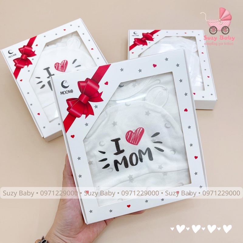 Moon - Set body kèm phụ kiện cho bé sơ sinh chất petit mềm