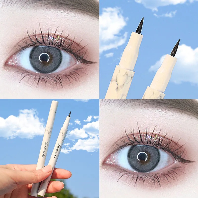 [Hàng mới về] Bút Kẻ Mắt Chống Thấm Nước Và Mồ Hôi Lâu Trôi Không Nhòe Thiết Kế Vỏ Họa Tiết Đá Cẩm Thạch | BigBuy360 - bigbuy360.vn