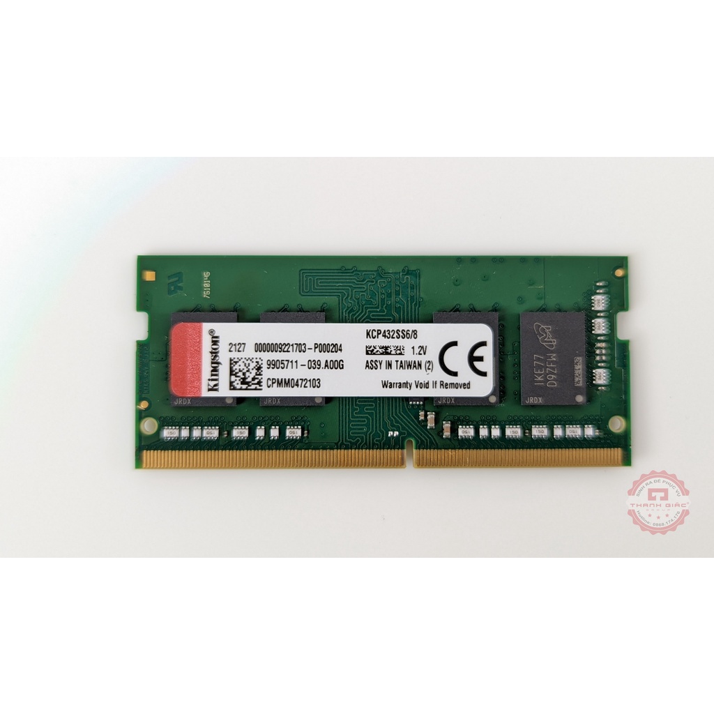 Ram Laptop DDR4 Kingston 8GB Bus 3200MHz Nhập Khẩu Chính Hãng - Bảo Hành 3 Năm