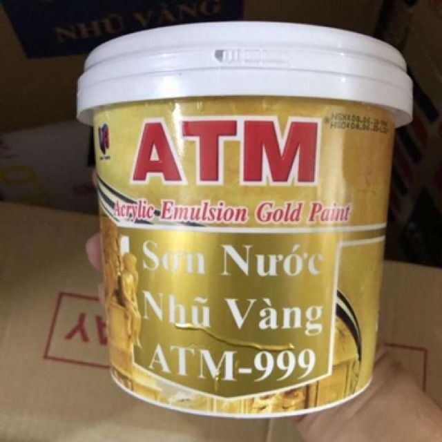 Combo 2 hộp Sơn nhũ vàng ATM 999_980g