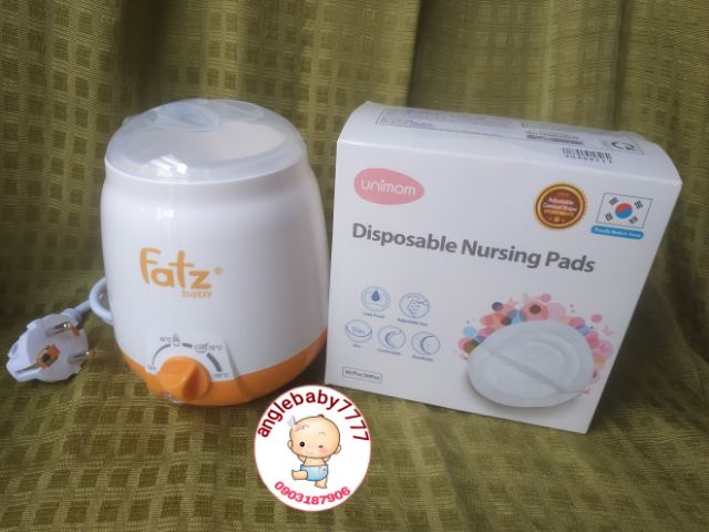 [GIÁ CỰC SỐC] Combo máy hâm fatzbaby fb3003sl + 30 lót thấm sữa unimom