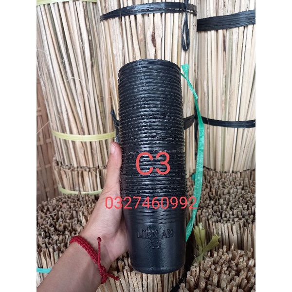Combo 50 Chậu nhựa đen C3 trồng cây