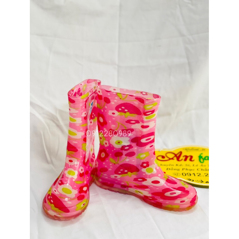 Ủng đi mưa cho bé, Ủng cao su trẻ em cao cấp _ Hình chụp thật