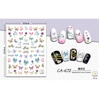 Sticker bướm & Decal dán móng tay hình bướm