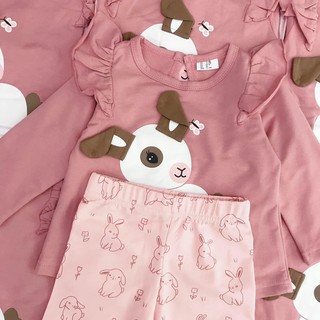 SET BỘ NỈ THỎ HỒNG H&M CUTE CHO BÉ