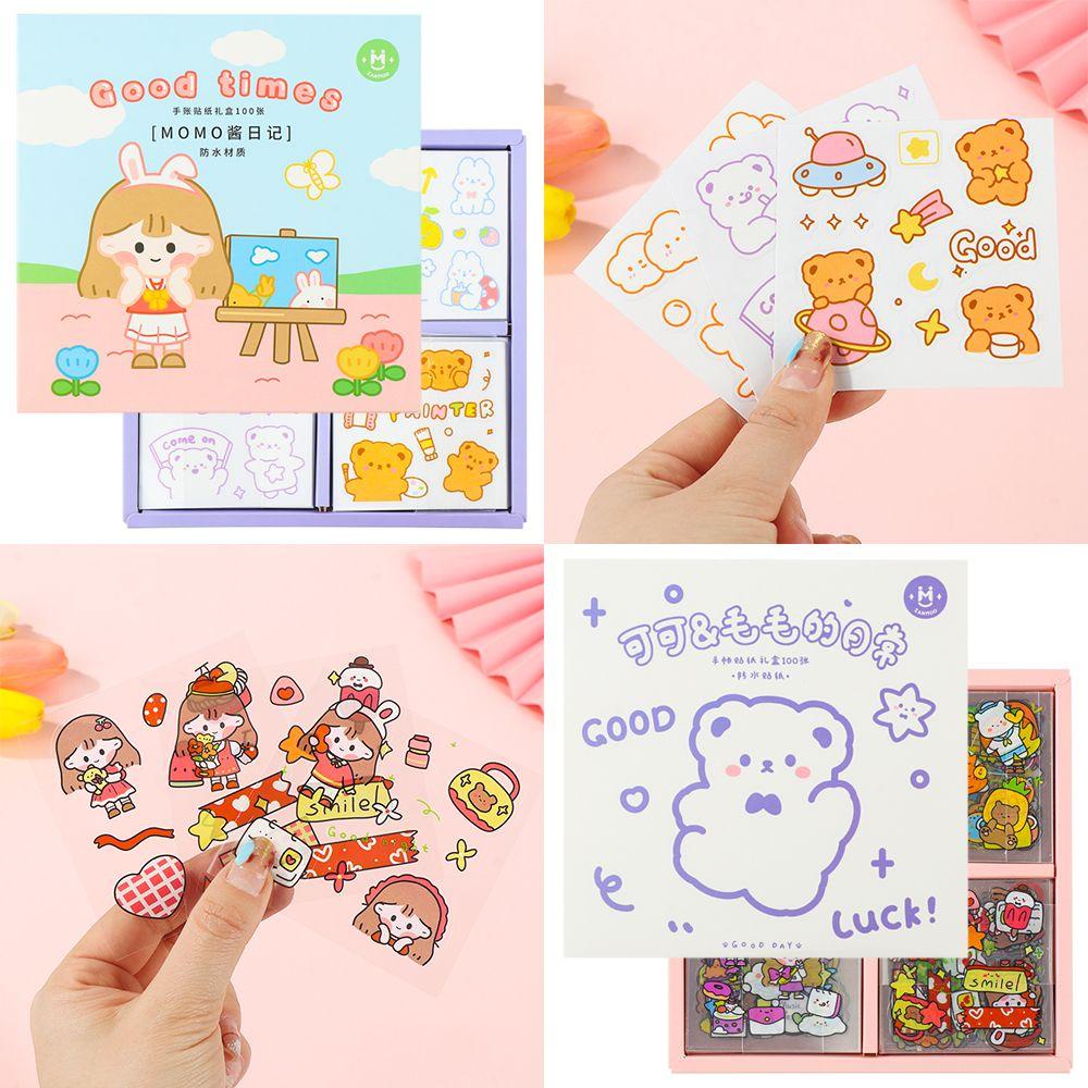 CHOOKEY Sticker Hoạt Hình Chống Thấm Nước Xinh Xắn