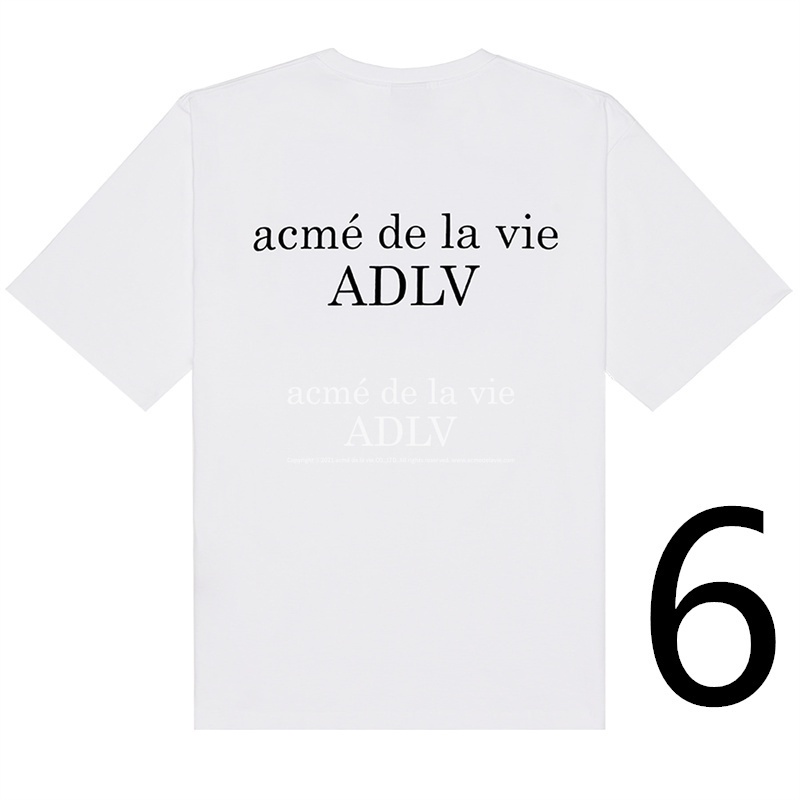 ADLV Áo Thun Cotton Tay Ngắn In Hình Cổ Điển 6 Màu Thời Trang Cho Nam Nữ