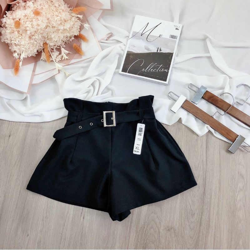 Quần short lưng cao kèm belt cá tính ( SIÊU RẺ)