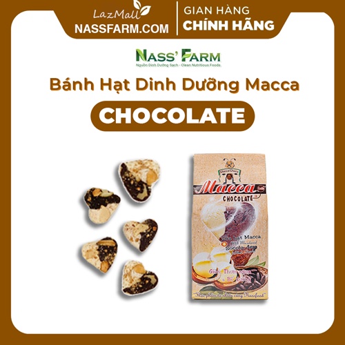 [BÁNH TRÁI TIM] Bánh quy dinh dưỡng giàu chất xơ hạt Mắc ca kết hợp Chocolate.