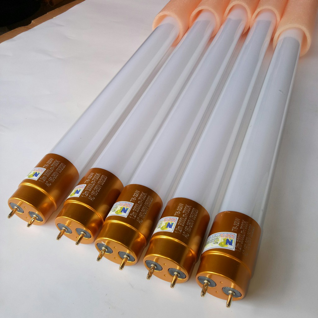 Bóng Tuýp LED T8 1.2m 32w Siêu Sáng Bóng Đầu Nhôm Tản Nhiệt Rất Tốt