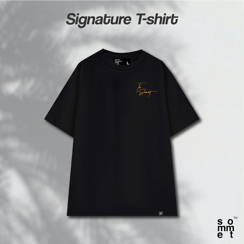 Áo Thun Unisex Local Brand The Sommet Màu Đen Oversize Signature Tee - TBS07
