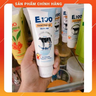 Sữa Rửa Mặt E100 Tinh Chất Sữa Bò Tươi Làm Trắng Da
