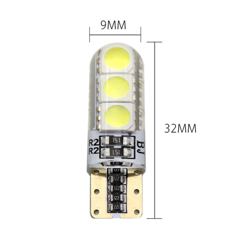 Set 4 Đèn Led COB 5050 6SMD Ánh Sáng Trắng Siêu Sáng Gắn Biển Số Xe Hơi