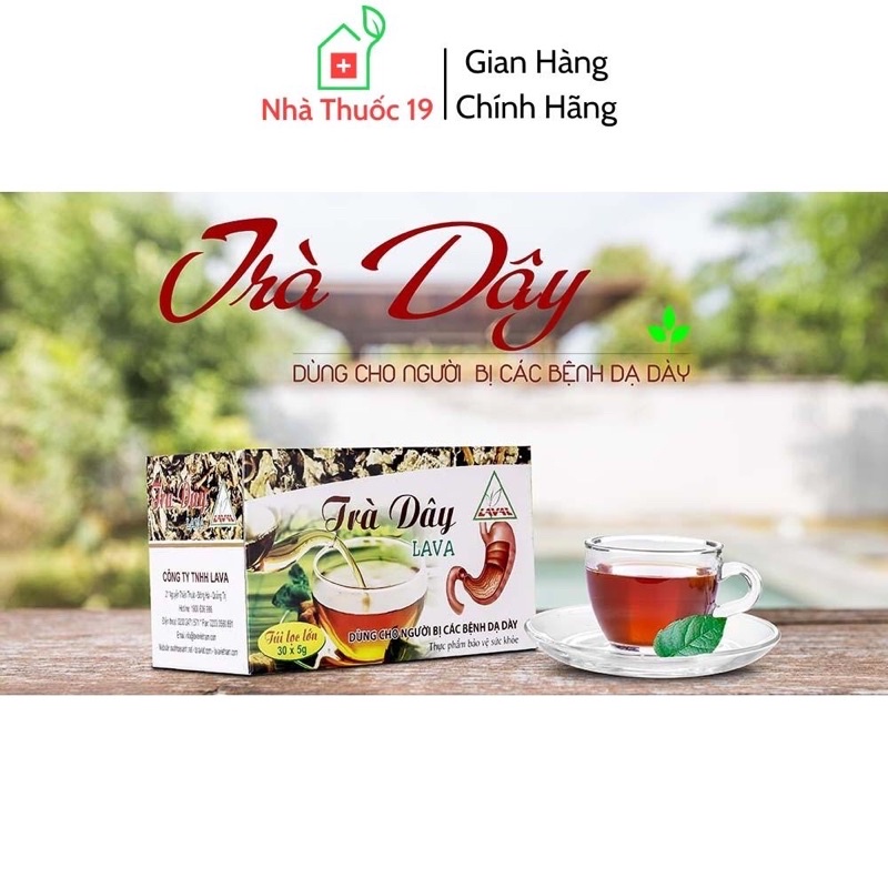 Trà Dây Lava Hỗ Trợ điều trị Viêm Loét Dạ Dày Túi Lọc Hộp 30 Gói