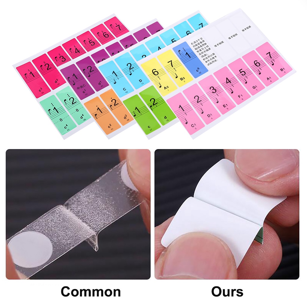 Nhãn dán phím đàn piano 88 tiện dụng bền bỉ
