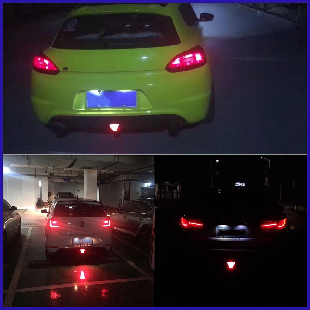 Đèn LED Cảnh Báo Hình Tam Giác 12V F1 Chống Va Chạm Gắn Đuôi Xe Hơi