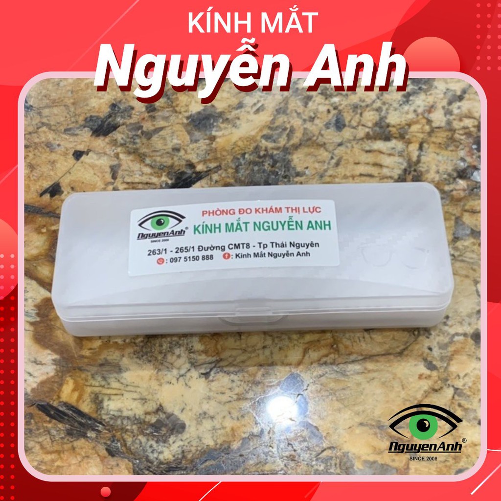 [Ảnh thật+Free ship] hộp đựng kính cận chống va đập, chịu lực mạnh, siêu bền màu trong suốt Kính mắt Nguyễn Anh