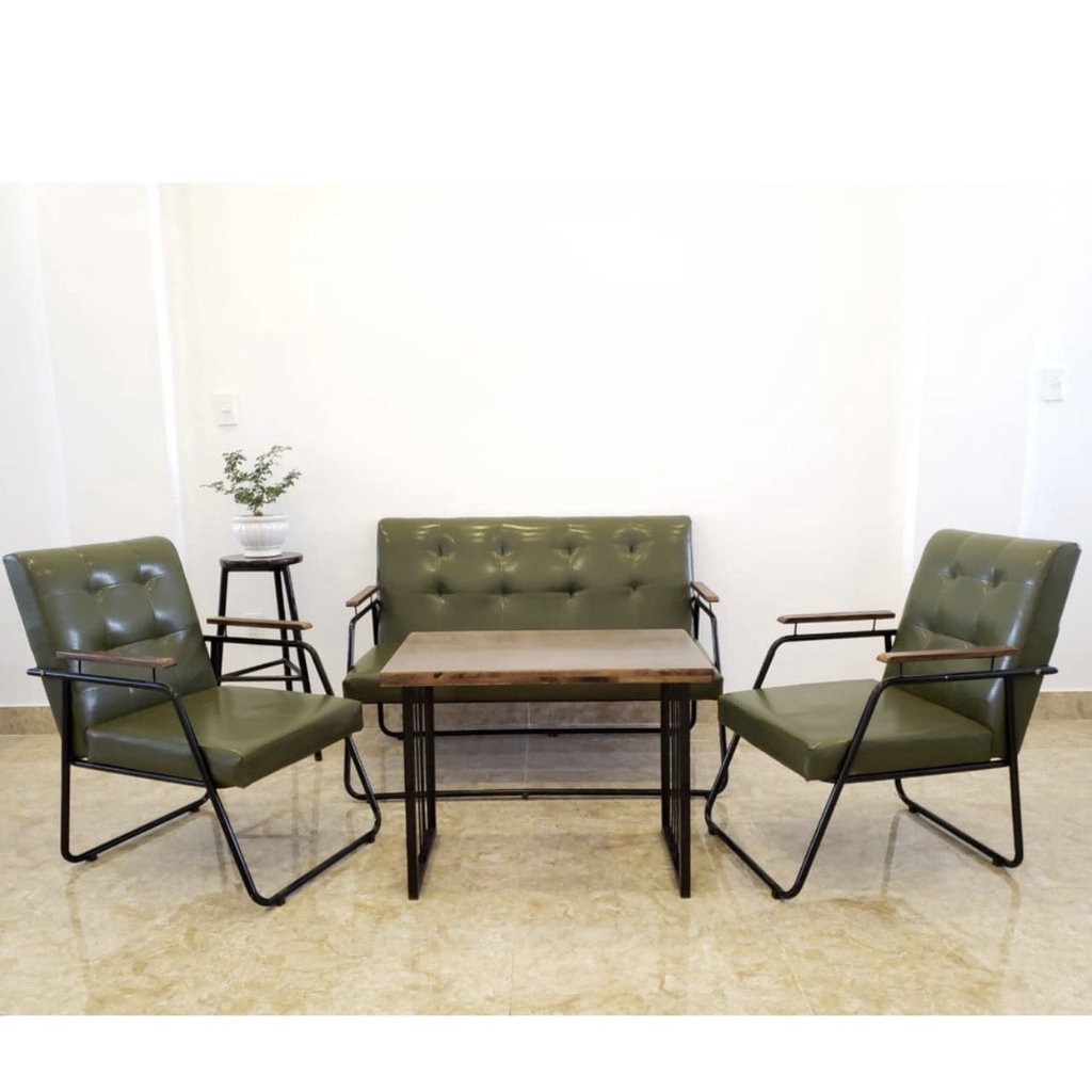 Ghế sofa cafe đơn chân sắt