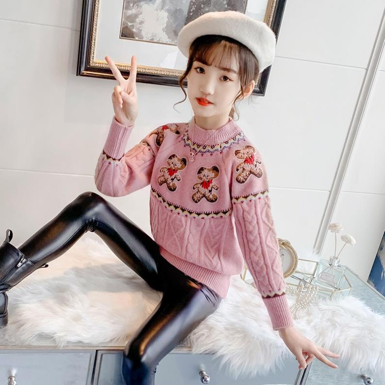 Áo len đại hàn cho bé gái 12 tuổi (3-13 tuổi) ☑️ Áo len bé gái lớn 20kg 25kg 30kg 35kg 40kg 45kg 50kg