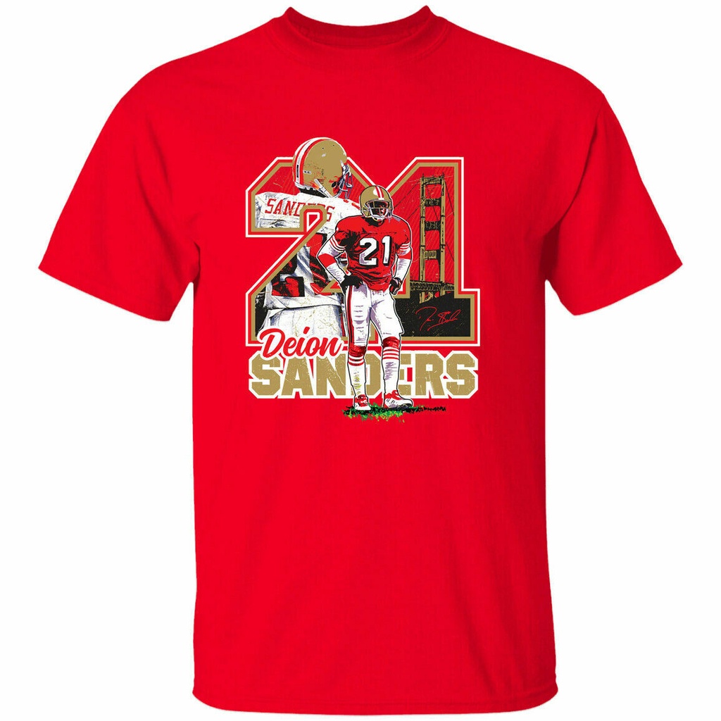 Áo thun nam số 1 San Francisco 49Ers Áo thun Deion Sanders mới