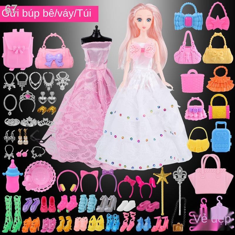 Imengsi Barbie Princess một bộ váy yêu thích cưới búp bê cô gái ăn mặc đồ chơiC