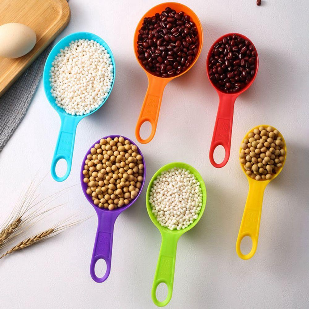 Set 6 Cốc Đo Lường Nhiều Màu Sắc Bằng Nhựa Tiện Dụng