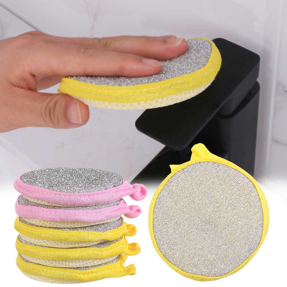 MUVAKO 1/ 5/ 10 Miếng bọt biển rửa chén  hai mặt thiết kế tiện lợi cho nhà bếp