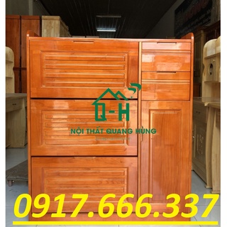 Tủ gỗ đựng giày thông minh 100x117x30cm màu nâu