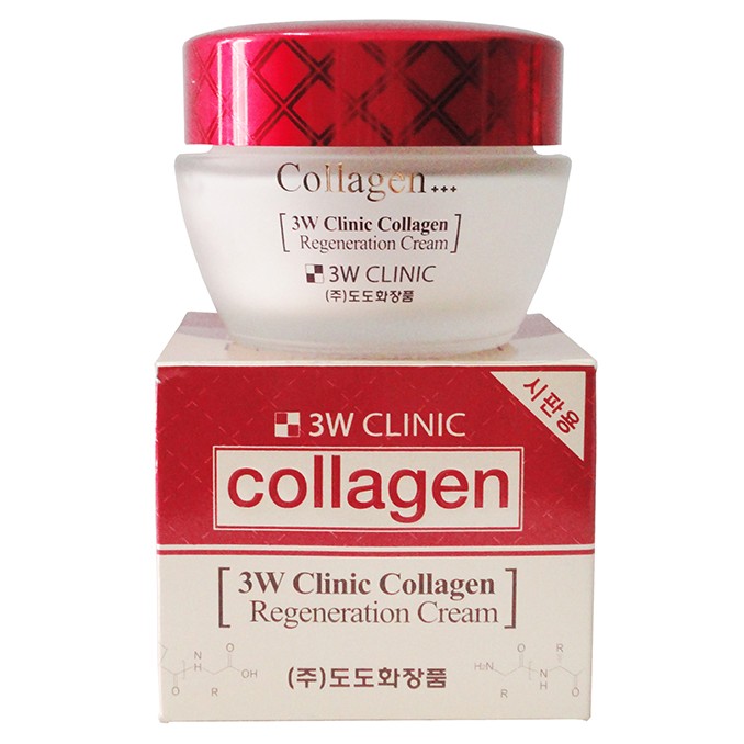 Kem dưỡng da Collagen 3W CLINIC Collagen (đỏ) – Hàn quốc