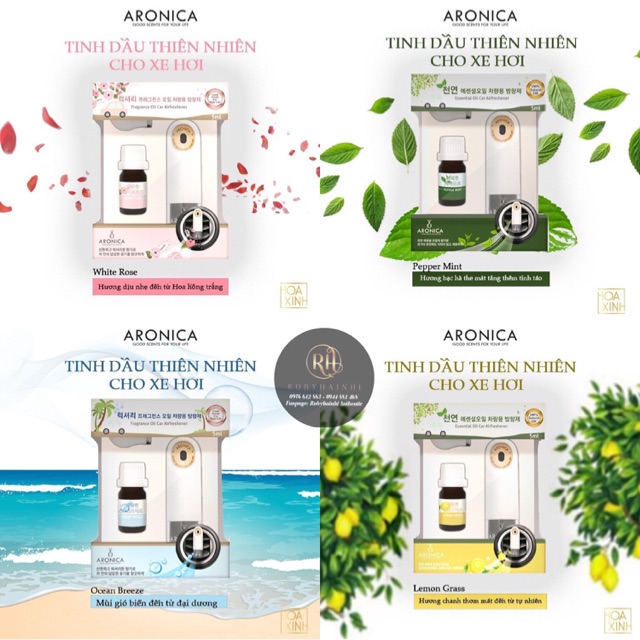 Tinh Dầu Cho Xe Hơi Hương Tự Nhiên Aronica Car Airfreshener 5ml
