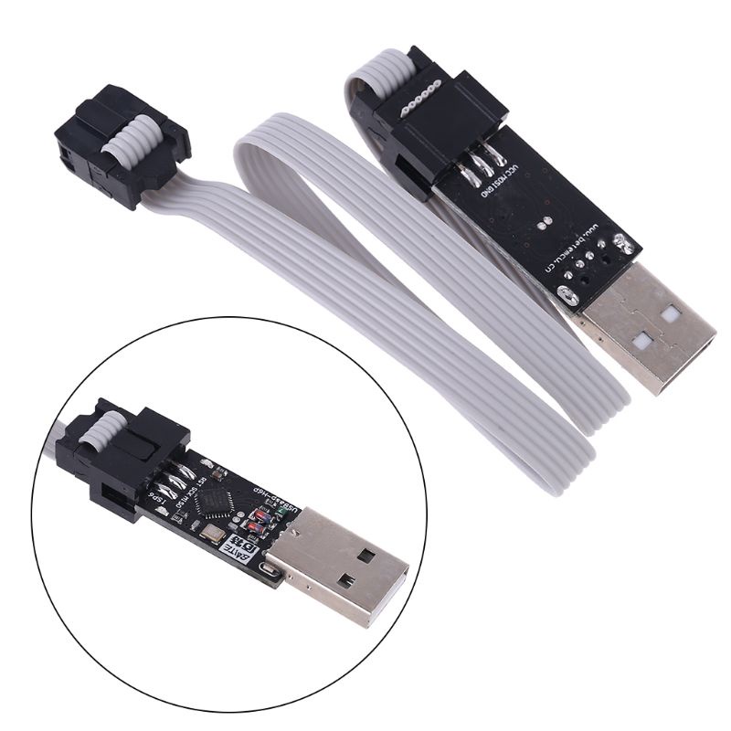 Bộ Lập Trình USB Hỗ Trợ Win7 64Bit 5V AVR ISP ATMEGA8 ATMEGA128 + Dây 6PIN