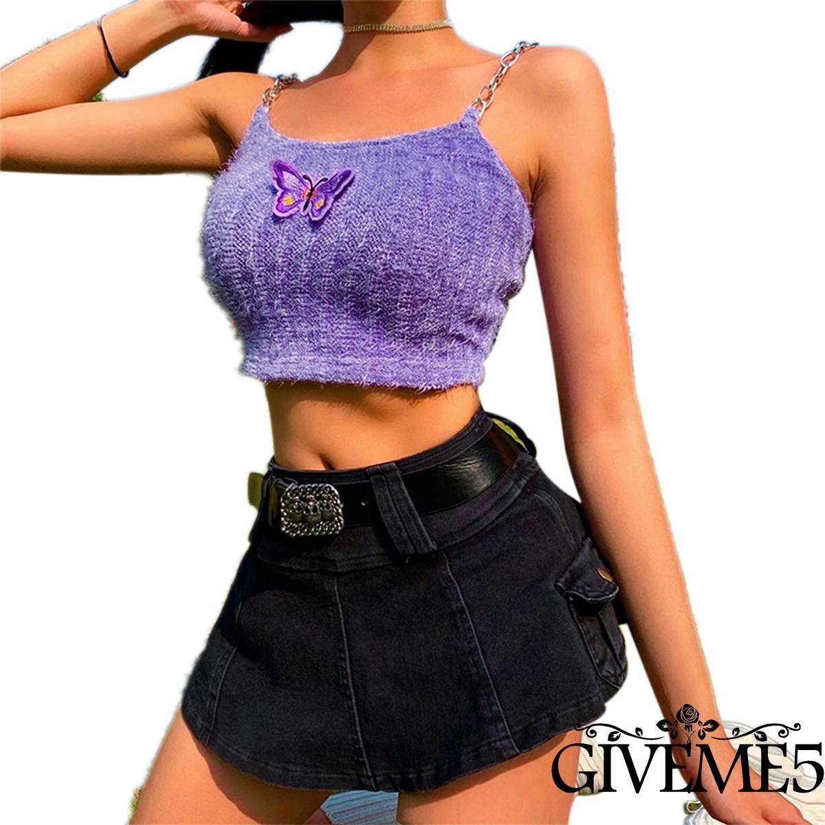 Áo Croptop Dệt Kim Không Tay Thời Trang Cho Nữ | BigBuy360 - bigbuy360.vn