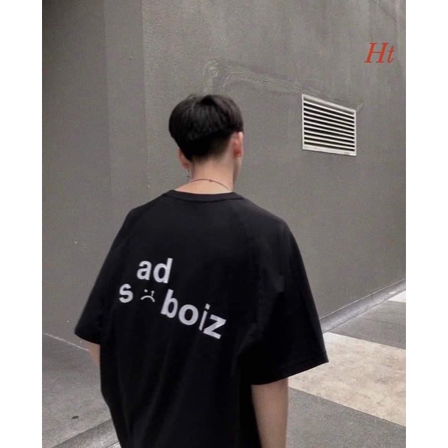 Áo phông cộc tay sad in nổi HT11