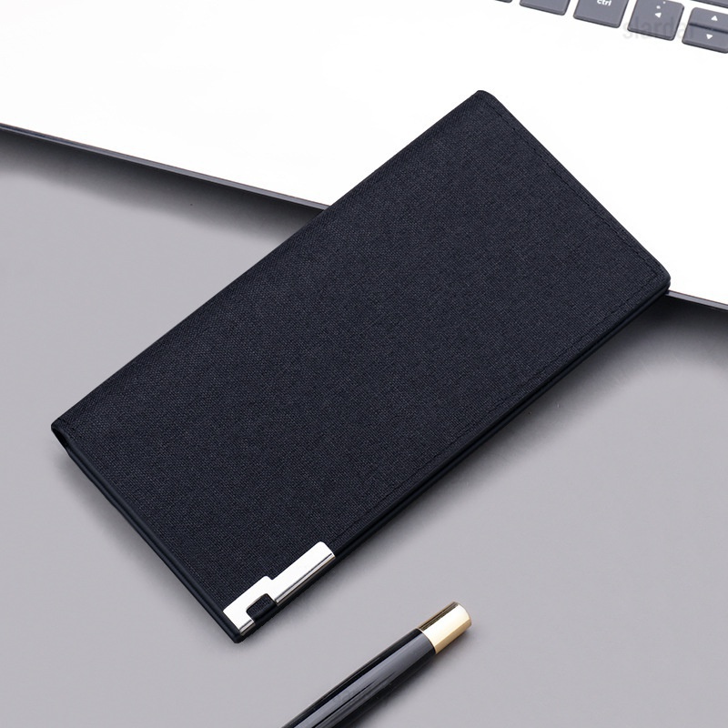 Ví Dài Bằng Vải Canvas Siêu Mỏng Đựng Thẻ Có Thể Gấp Lại Dành Cho Học Sinh Nam Nữ