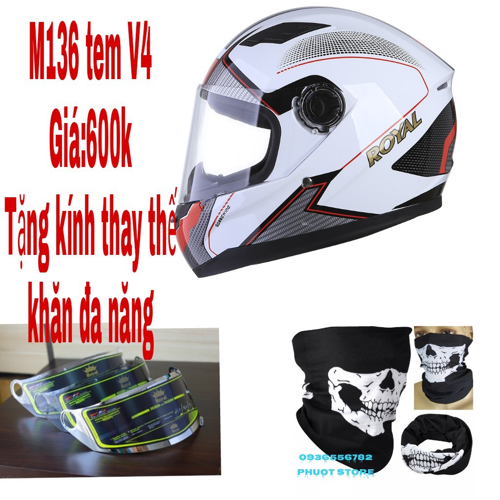 Mũ bảo hiểm M136  tem