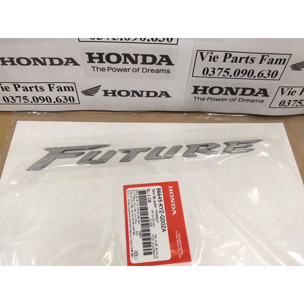 Tem chữ nổi 3D Future 125 (đời Future mập) - (giá 1 tem)