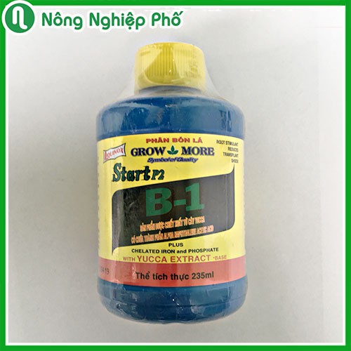 Phân bón lá Vitamin B1 đậm đặc cao cấp Grow More - Chai 235ml