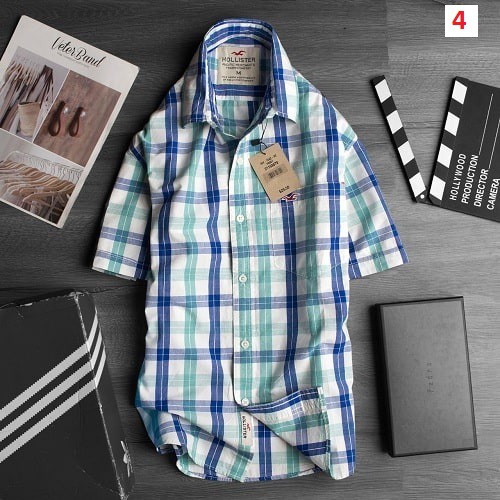 ÁO SƠ MI NAM KẺ SỌC CARO NHỎ TAY NGẮN | BigBuy360 - bigbuy360.vn