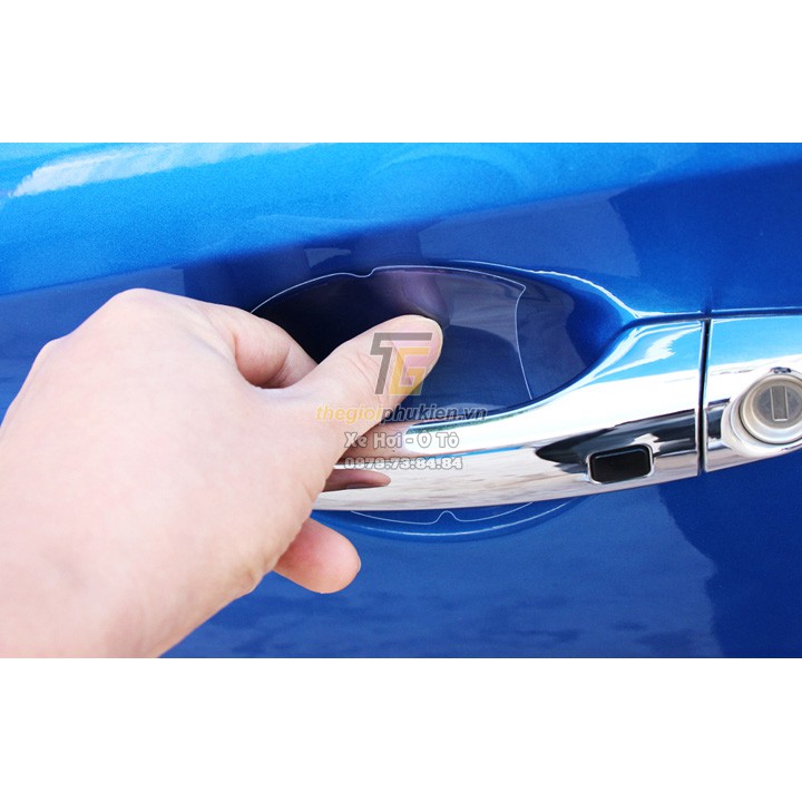 [Hàng mới về] Bộ ốp tay nắm cửa và miếng dán chống xước hõm cửa dành cho xe Hyundai Grand i10