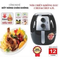NỒI CHIÊN KHÔNG DẦU CHEF&CHEF 6.5L/7.7L/  YÊN TÂM KHI SỬ DỤNG