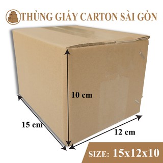 [Combo 50 hộp] Hộp giấy carton 3 lớp sóng 15x12x10, chất lượng cao , chuyên dụng đóng hàng cứng cáp