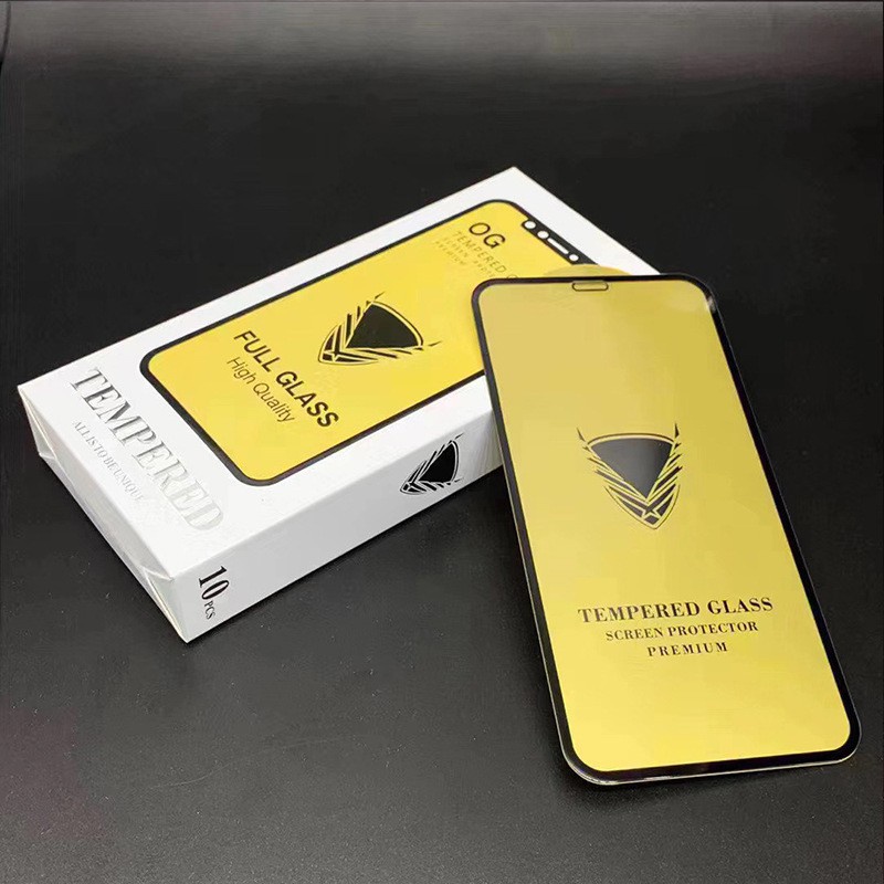 Cường Lực Iphone 12 12Pro 12 Promax Full Màn [ OG Vàng ]