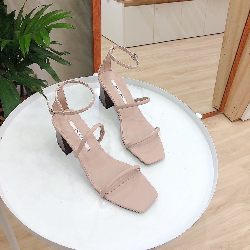 GIÀY SANDAL NỮ CHIN CHIN 2 QUAI ÔM CHÂN CAO 6P HÀNG VNXK