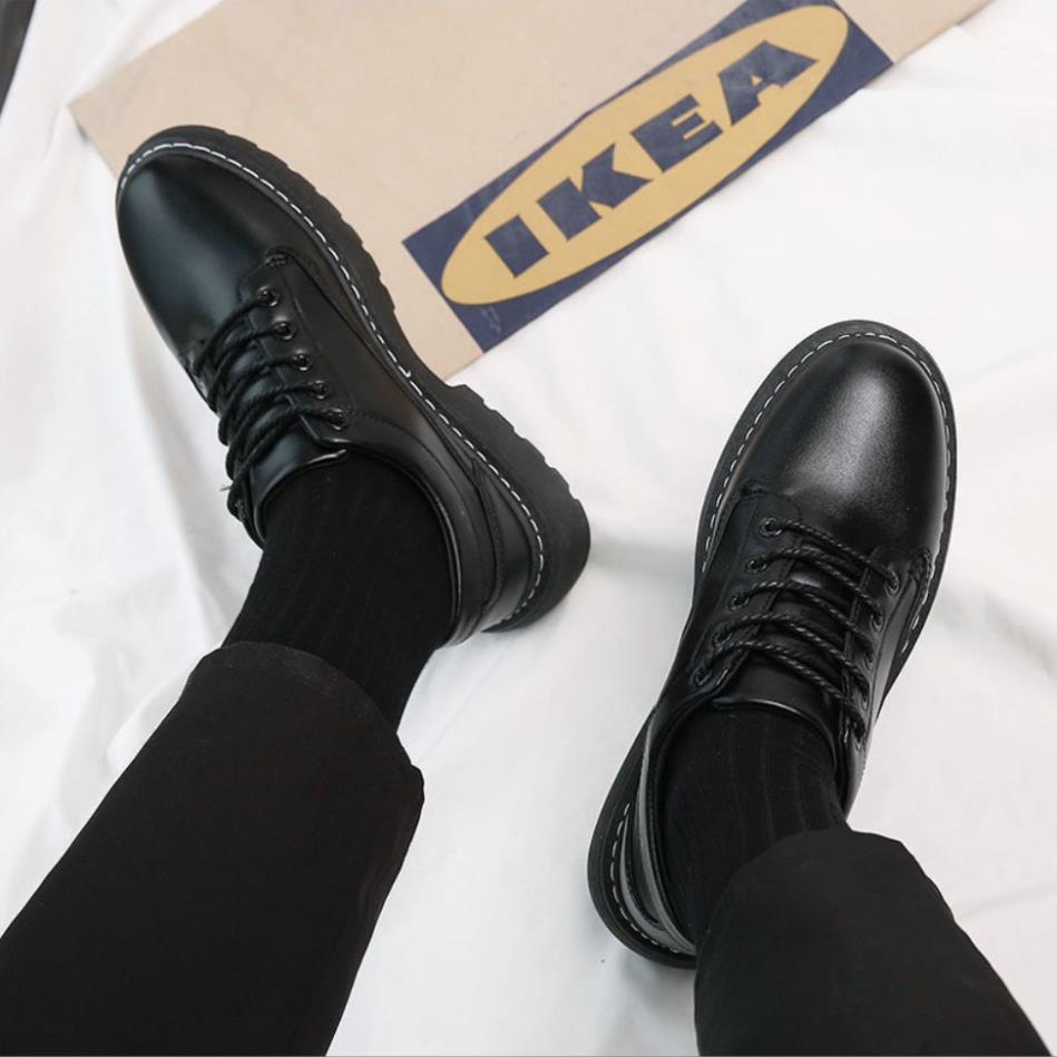 🖋 (VIDEO THẬT HÀNG TUYỂN CHỌN) Giày Bốt giày buộc dây dr martens Dr 302 thấp cổ tăng chiều cao 5 cm