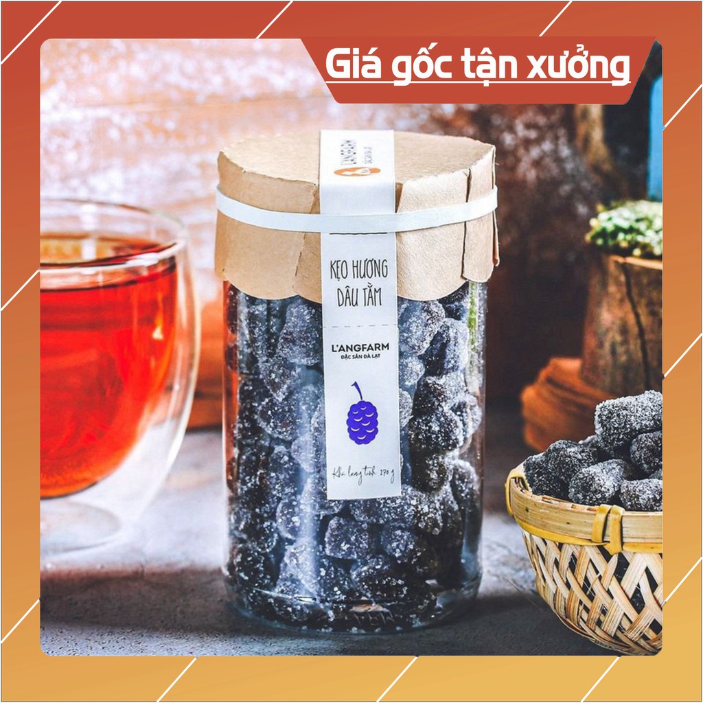 Kẹo hương dâu tằm L'angfarm hũ 270g Hương vị thơm ngon, độ ngọt vừa phải